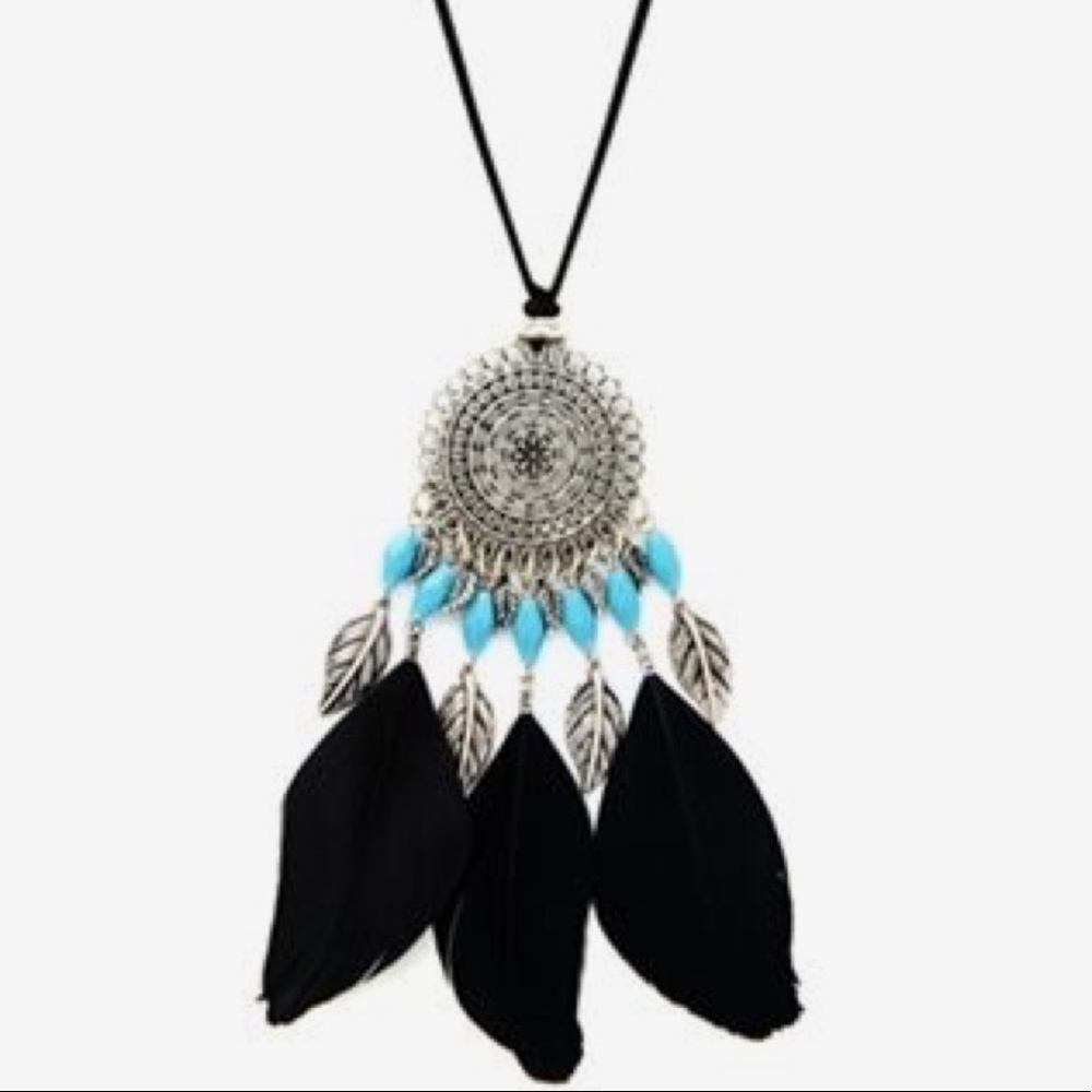 New Dreamcatcher Feather Necklace p